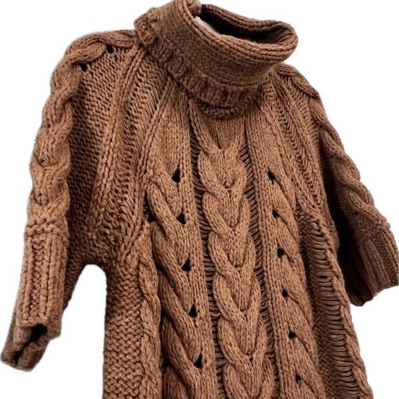 TSE Alpaca wool chunky oversized luxury sweater turtleneck knit Sz M - Picture 5 of 11